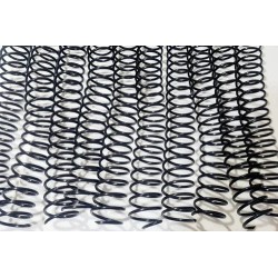 Espirales de Plástico 50 tiras 3/4"  25 blancas y 25 color negro