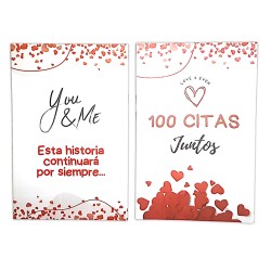 Interior "100 citas juntos" 54 hojas o 108 páginas