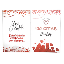 (3X2)  Interior "100 citas juntos" 54 hojas o 108 páginas