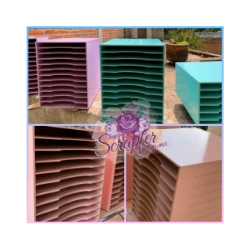 Mueble MDF para hojas 12x12 (6 divisiones)