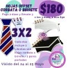 (3x2) Hojas offset birrete CORBATA O BIRRETE