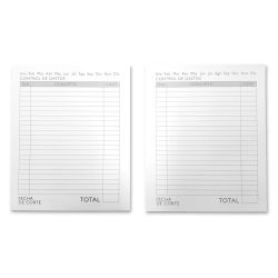 (3x2) Interior control de gastos 100 Hojas de 90gr