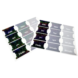 Paquete de 6 pestañas o 1 de tu selección de meses laminadas y cortadas de tu selección