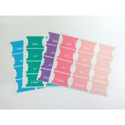 Pestañas de meses para Planners, agenda