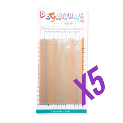 PROMO 5  planilla de pegamento para encuadernación térmicas (10cm x 15cm)