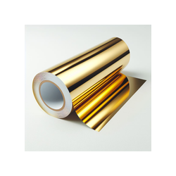 Rollo de vinil textil tipo foil oro acabado espejo 1m x 50cm