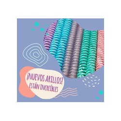 (PROMO) Espirales De Plástico Paso 2:1 5 Colores 75 Piezas 3 Medidas