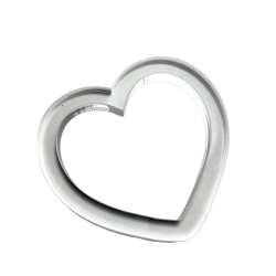 Shaker corazón en acrílico