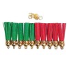 Tassels o motitas de 10 colores 5 Rojos y 5 Verdes