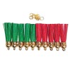 Tassels o motitas de 10 colores 5 Rojos y 5 Verdes
