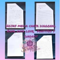 Libretas media carta diagonales