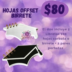 Hojas offset birretes