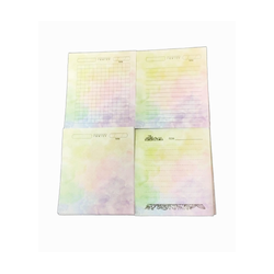 3X2 Interior de libretas Surtido 4 modelos 1/8 oficio Explosión arcoiris