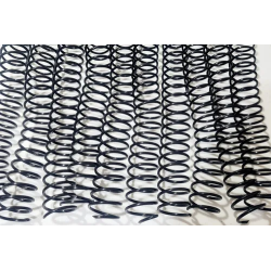 25 espirales plasticos blancos y 25 negros de 1 1/4