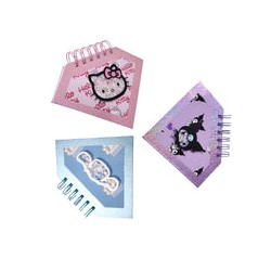 Curso 3 libretas Diamante "Kitty, Kuromi y Cinnamoroll"