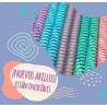 (PROMO) Espirales De Plástico Paso 2:1 5 Colores 75 Piezas 3 Medidas