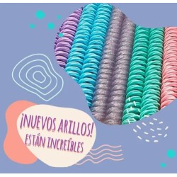 (PROMO) Espirales De Plástico Paso 2:1 5 Colores 75 Piezas 3 Medidas
