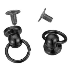 5 herrajes con arillo de 8mm (COLOR METAL OSCURO)