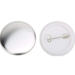 50 Piezas 37mm Pin de Botón Redondo con base de Plástico y seguro