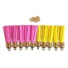 Tassels o motitas de 10 colores 5 amarillo y 5 rosados