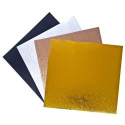 4 viniles Acabado Metálico texturizados color. Oro, Plata, Negro y Rosa oro