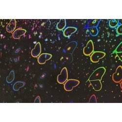 Rollo Laminado Termico Holografico mariposa 25mx30cm