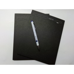 3x2 Interior para libretas de media carta "Puntitos de hojas negras"