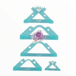 Kit de 5 reglitas especiales para redondear esquinas en vinipiel y sobres de papel