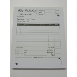 3X2 Libreta de pedidos memorándum