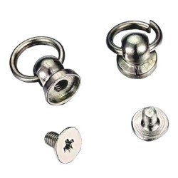 5 herrajes con arillo de 8mm (COLOR PLATA)